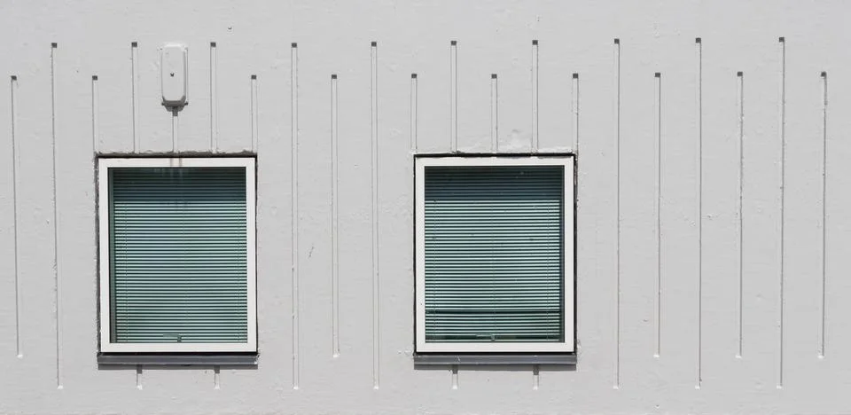Windows in a facade Stock Photos