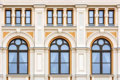 Windows on the facade. Stock Photos