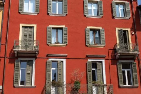 Windows in the facades Stock Photos