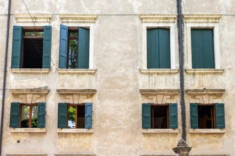 Windows in the facades Stock Photos