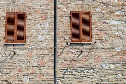 Windows in the facades Stock Photos