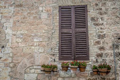 Windows in the facades Stock Photos