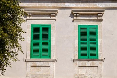 Windows in the facades Foto stock