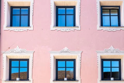 Windows in the facades Stock Photos