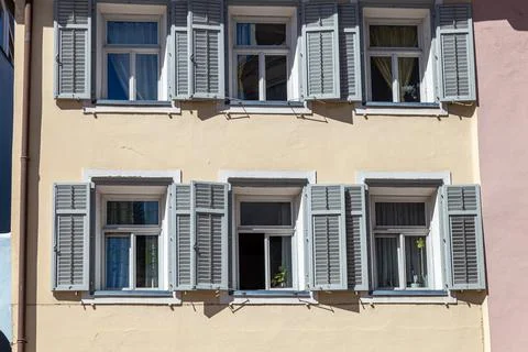 Windows in the facades Stock Photos