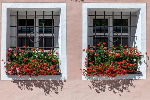 Windows in the facades Stock Photos