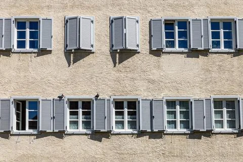 Windows in the facades Stock Photos