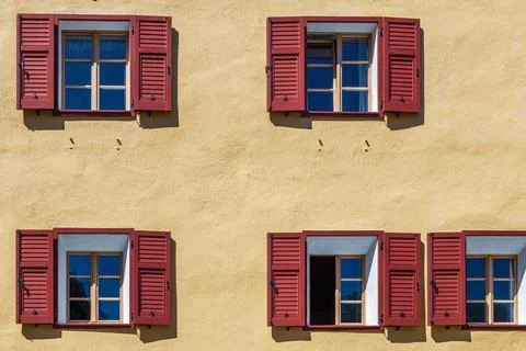 Windows in the facades Stock Photos