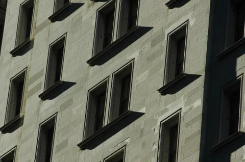 Windows in the Financial District Stock Photos