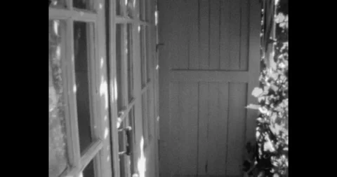 Windows on the first floor in a room at a recreation Stock Footage 304581635