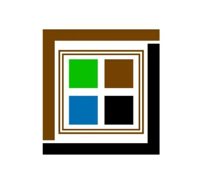 Windows frame design logo Stock-Illustration