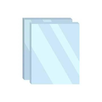 Windows glass icon flat isolated vector Ilustración de archivo