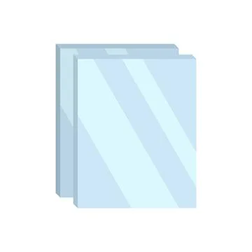 Windows glass icon flat isolated Ilustración de archivo