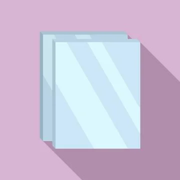 Windows glass icon, flat style Ilustración de archivo