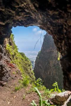 Windows of the Guimar Stock-Fotos