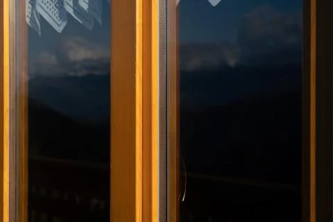 Windows with high-performance frames for thermal and acoustic insulation Stock Photos