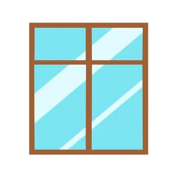 Windows of house vector graphic. Illustrator EPS 10. Stock Illustration