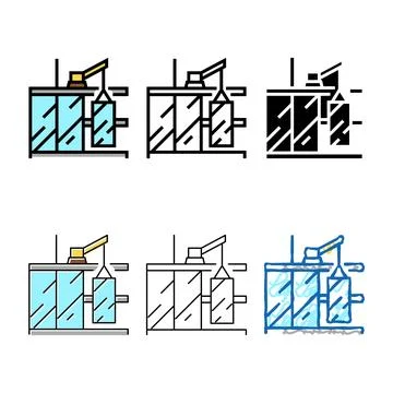 Windows installation color edition icon vector Stock Illustration