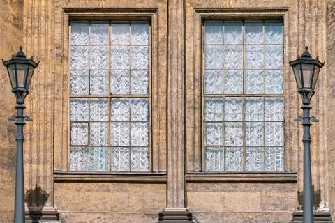 Windows with lights. 写真素材