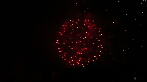 Windows lights under firework sky Stock Footage 45624736