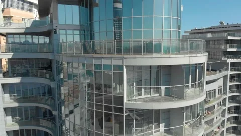 Windows of modern building Stock Footage 136785686