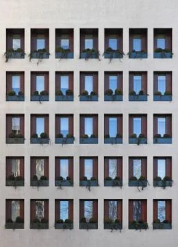 Windows Modern Building Stock-Fotos