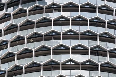 Windows of a modern office block, Stock-Fotos