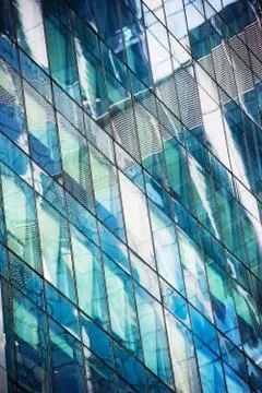Windows of modern office building Stockfoto's