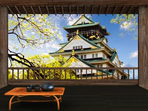 Windows with nice view for adv or others purpose use Illustrazione stock