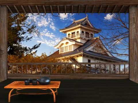 Windows with nice view for adv or others purpose use Illustrazione stock