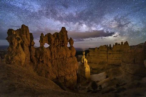 Windows on the Night Sky Stock Photos