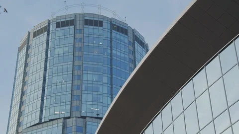 Windows of an office building Video stock 121831993