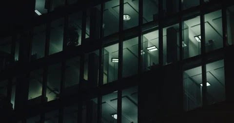 Windows office night 1 스톡 동영상 87578349