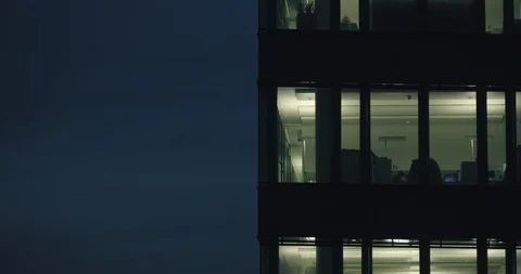 Windows office night 스톡 동영상 87577707