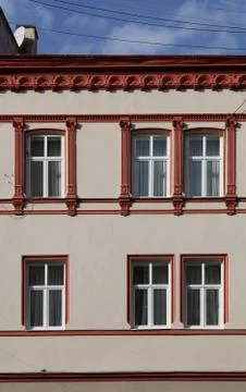 Windows of old building Stock Photos