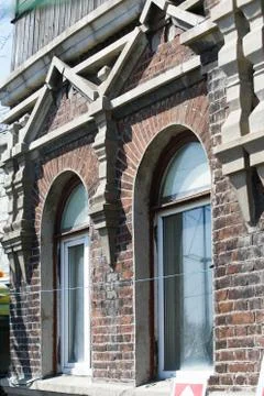 Windows of an old building Stock Photos