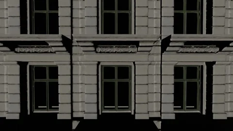 Windows of the old castle close-up. Stock Footage 148047615