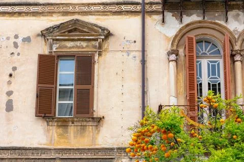Windows in old house Stock Photos