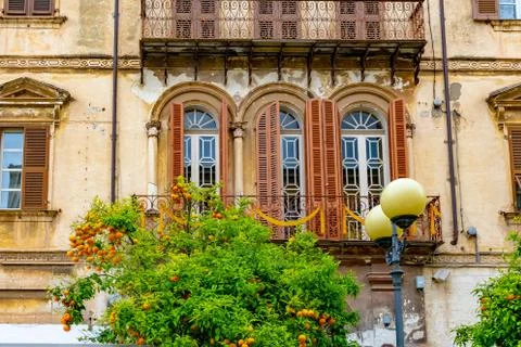 Windows in old house Stock Photos
