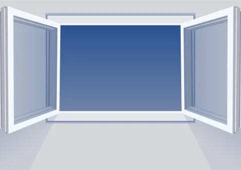 Windows open Stock Illustration