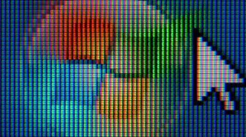 Windows operating, macro extreme close-up Stock Footage 20588123