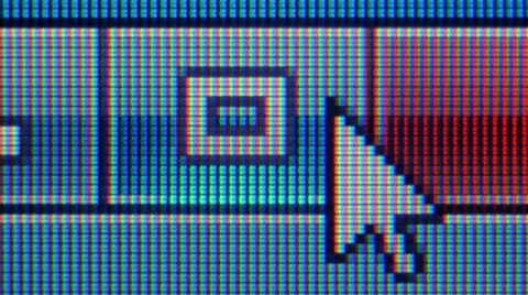 Windows operating, macro extreme close-up Stock Footage 20588441