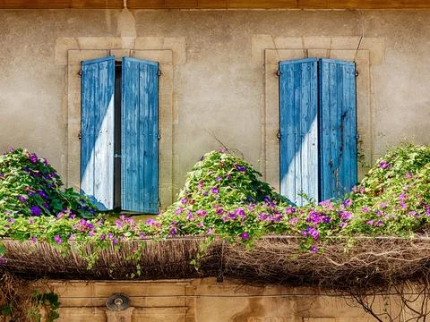 Windows Of Provence In Arles Stock Photos