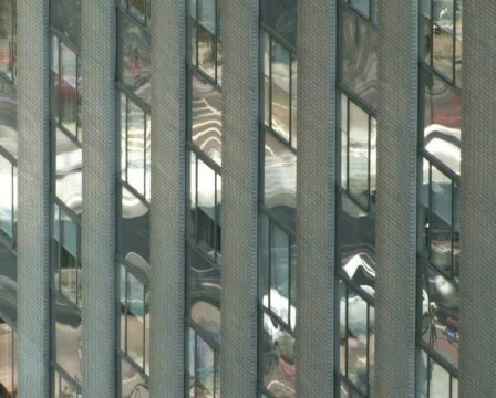 Windows Reflect City Time Lapse PAL Video stock 470363