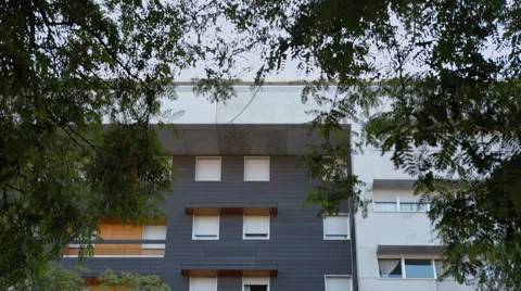 Windows at residential building Stock Footage 40277085