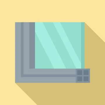 Windows section icon, flat style Ilustración de archivo