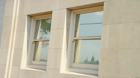 Windows on the side of a building Stock Footage 55069088