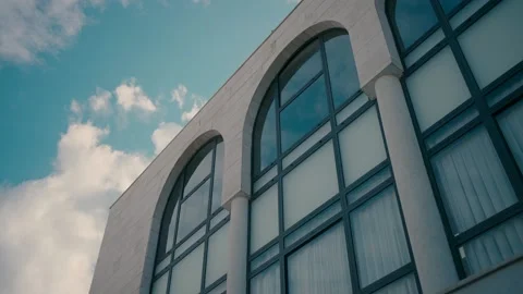 Windows of a synagogue from the outside Stock Footage 233969308