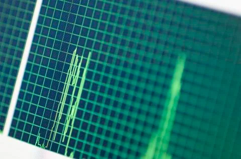 Windows task manager graph on computer screen Stock Photos