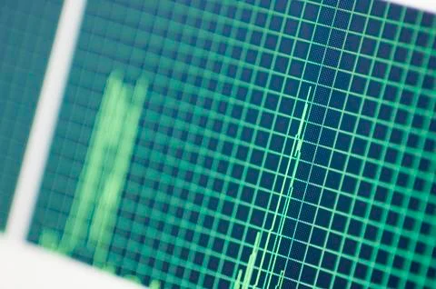 Windows task manager graph on computer screen Stock Photos